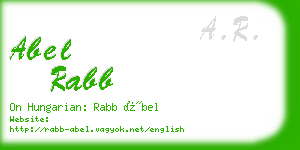 abel rabb business card